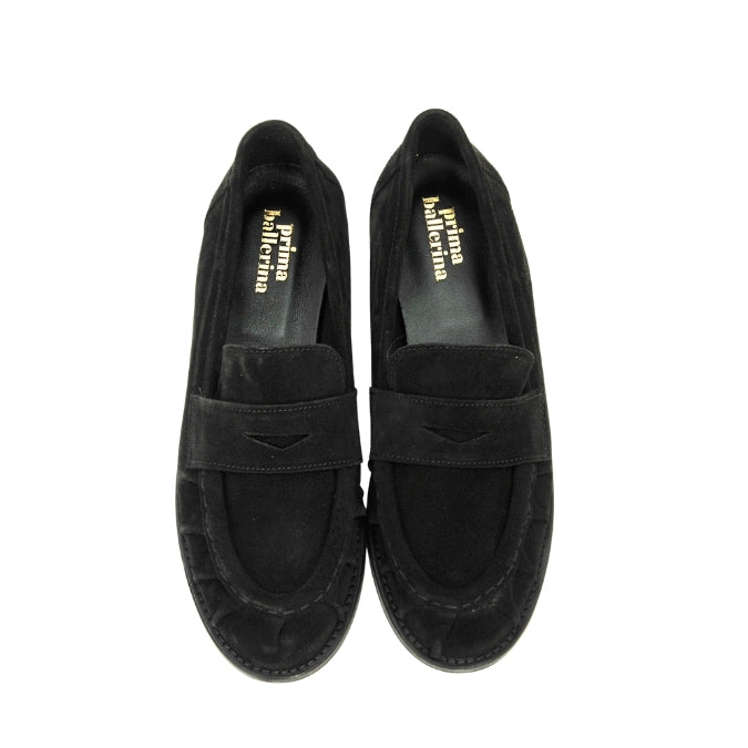Prima Ballerina - Penny Loafer Wildleder Schwarz
