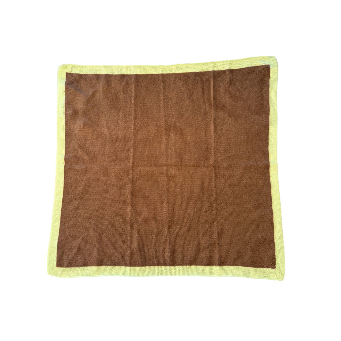 Kleiner Kaschmirschal Chocolate-Lime aus 100 % Kaschmir