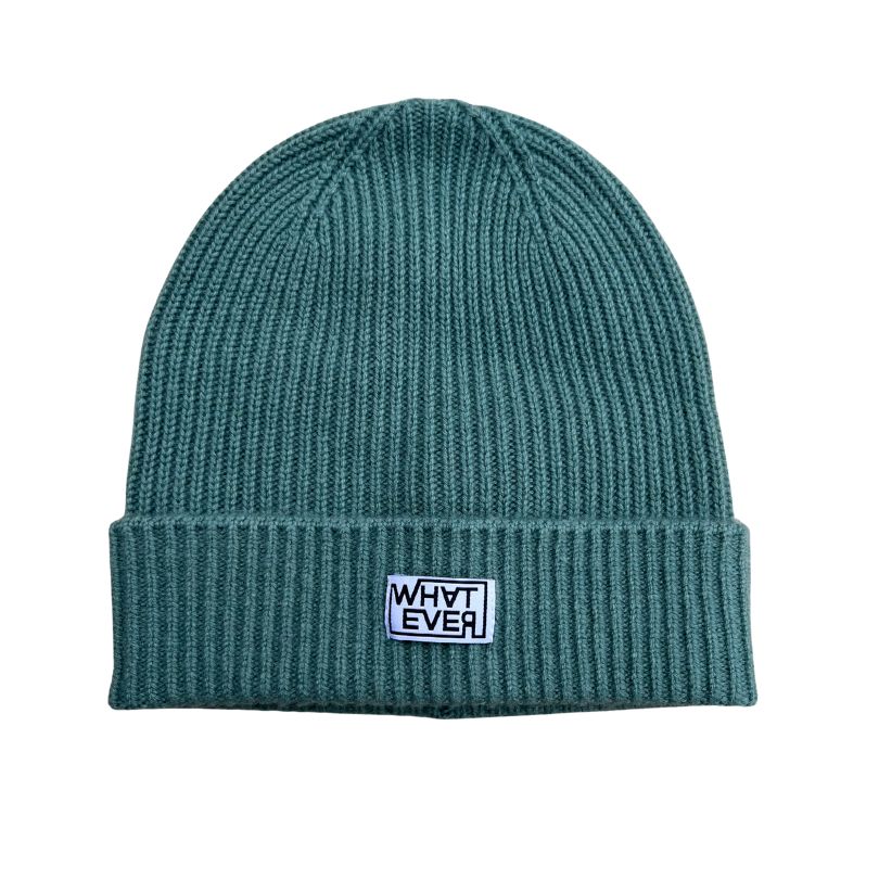 "What Ever" Kaschmir-Merinowolle-Beanie Türkis