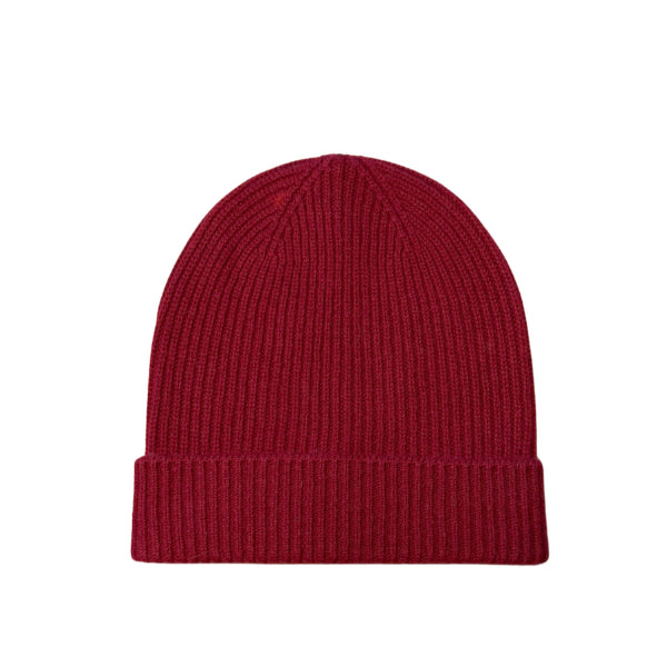 Merino Kaschmir Beanie Bordeaux