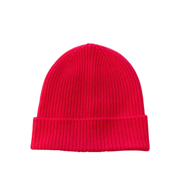 Merino Kaschmir Beanie Rot