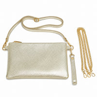 Goldene Italienische Ledertasche „Mini-Bag“ – Echtleder Made in Italy