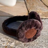 Ohrenwärmer Lammfell Dunkelbraun 3