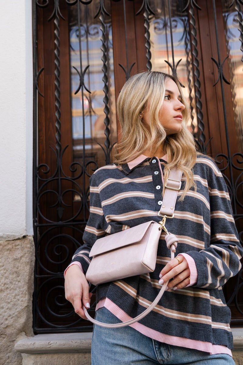 Ann Kurz - Pack Large Burro mit 2 Riemen Rosa