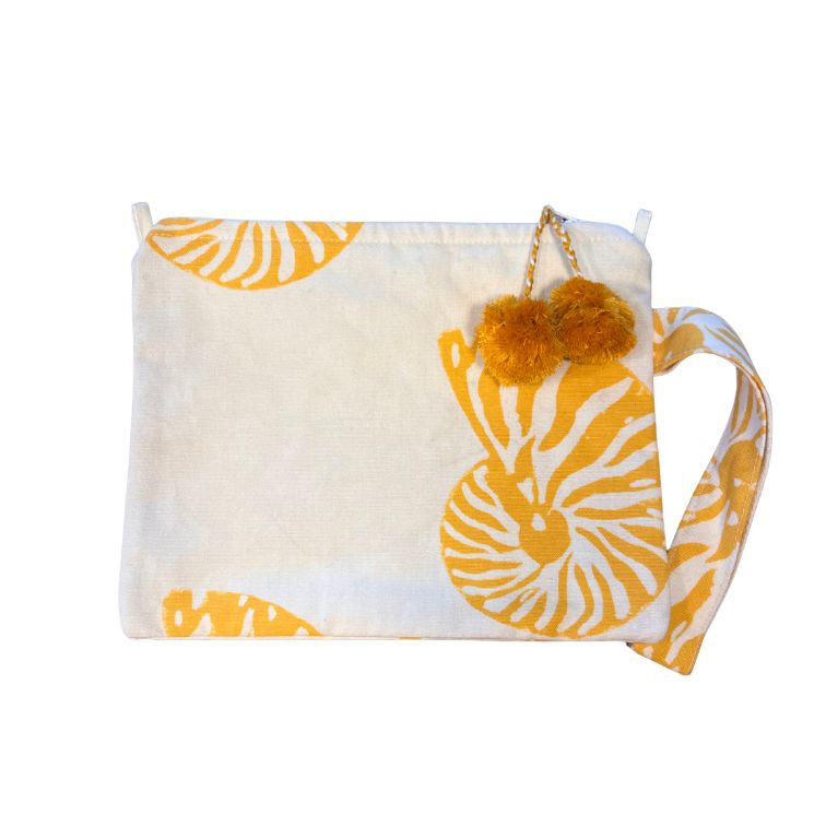 Pouch Baumwolle Make up Bag mit shell Muster