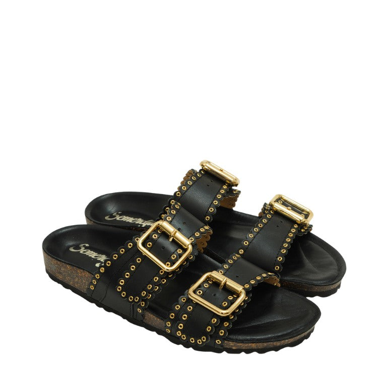 Semerdjian Sandalen Leder Schwarz