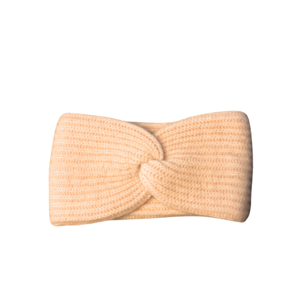 Stirnband aus 100 % Kaschmir - Farbe Hell Rosa