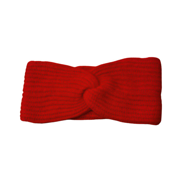 Stirnband Merino Kaschmir Rot