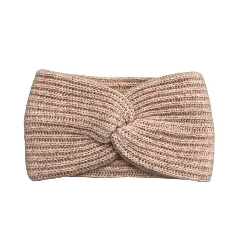 Stirnband Merinowolle Kaschmir Beige 