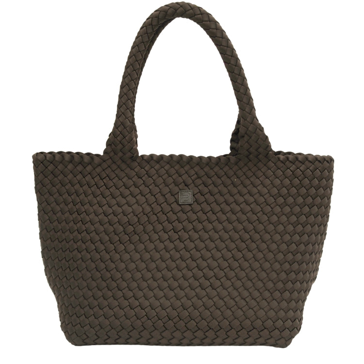 Shopper aus Neopren in Braun