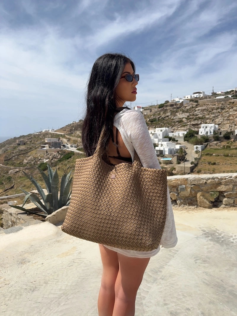 Twist Neoprene Bag Large Brown