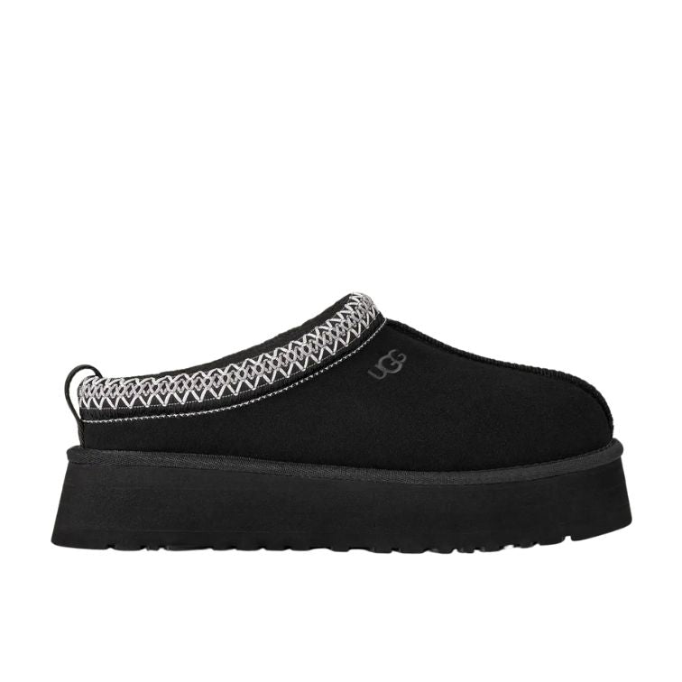 UGG Tazz II – Suede-Slipper mit Lammfell-Futter in Schwarz