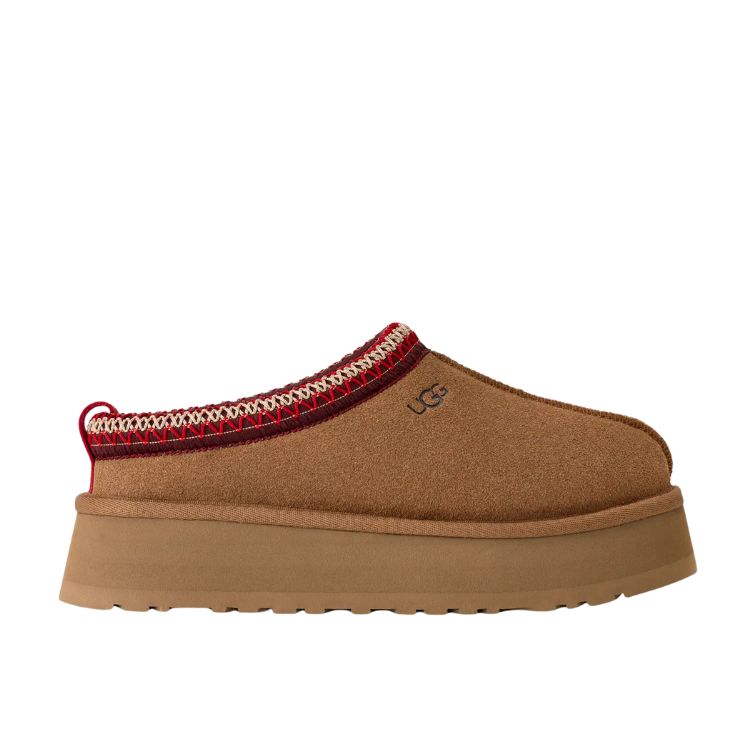 UGG Tazz II – Suede-Slipper mit Lammfell-Futter in Chestnut