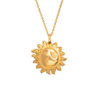 Ajhaja Schmuck Kette Sonne Vergoldet 2