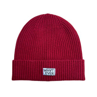 Warme Wintermütze aus Kaschmir Merino  Farbe Bordeauxrot