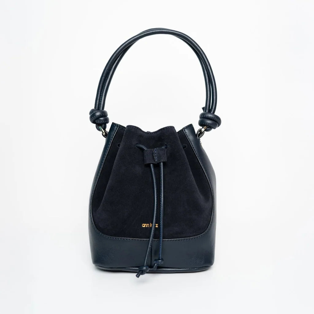 Ann Kurz - Mini Saku Suede Mix Navy