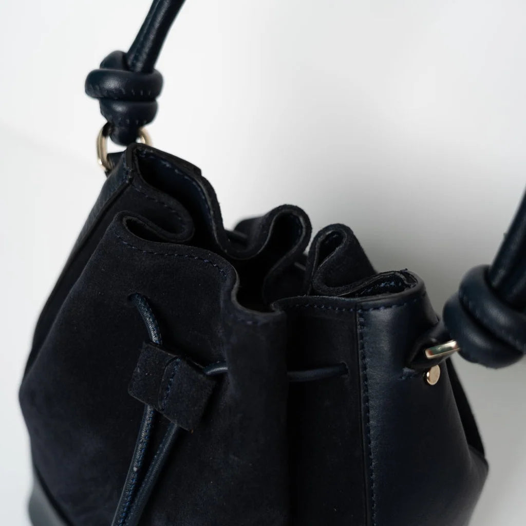 Ann Kurz - Mini Saku Suede Mix Navy