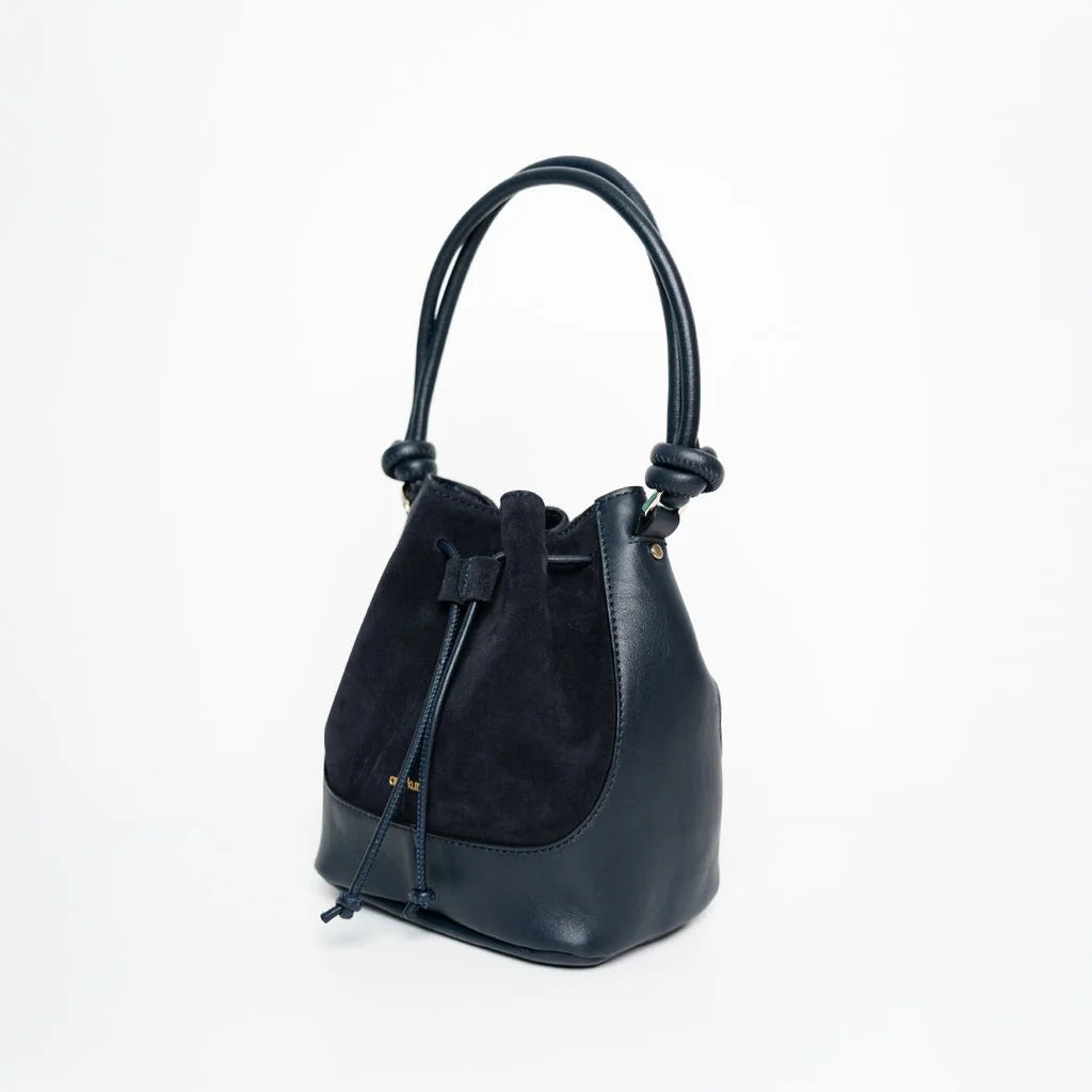 Ann Kurz - Mini Saku Suede Mix Navy
