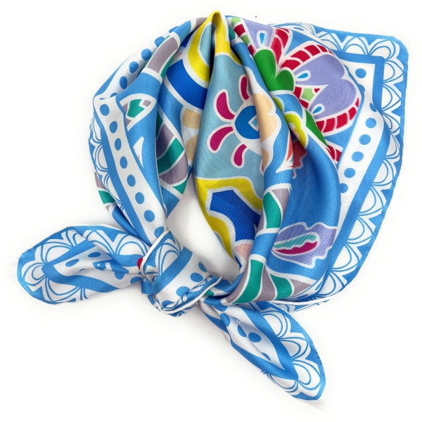 Edles Seidentuch Mulberry Seide Blau