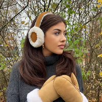 Ohrenwärmer Lammfell Camel