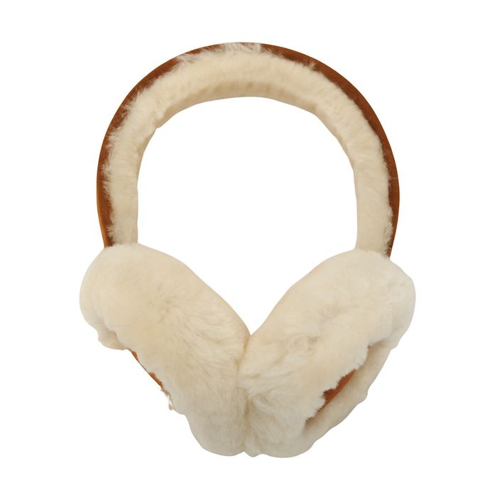 Lammfell Ohrenwärmer Camel 3